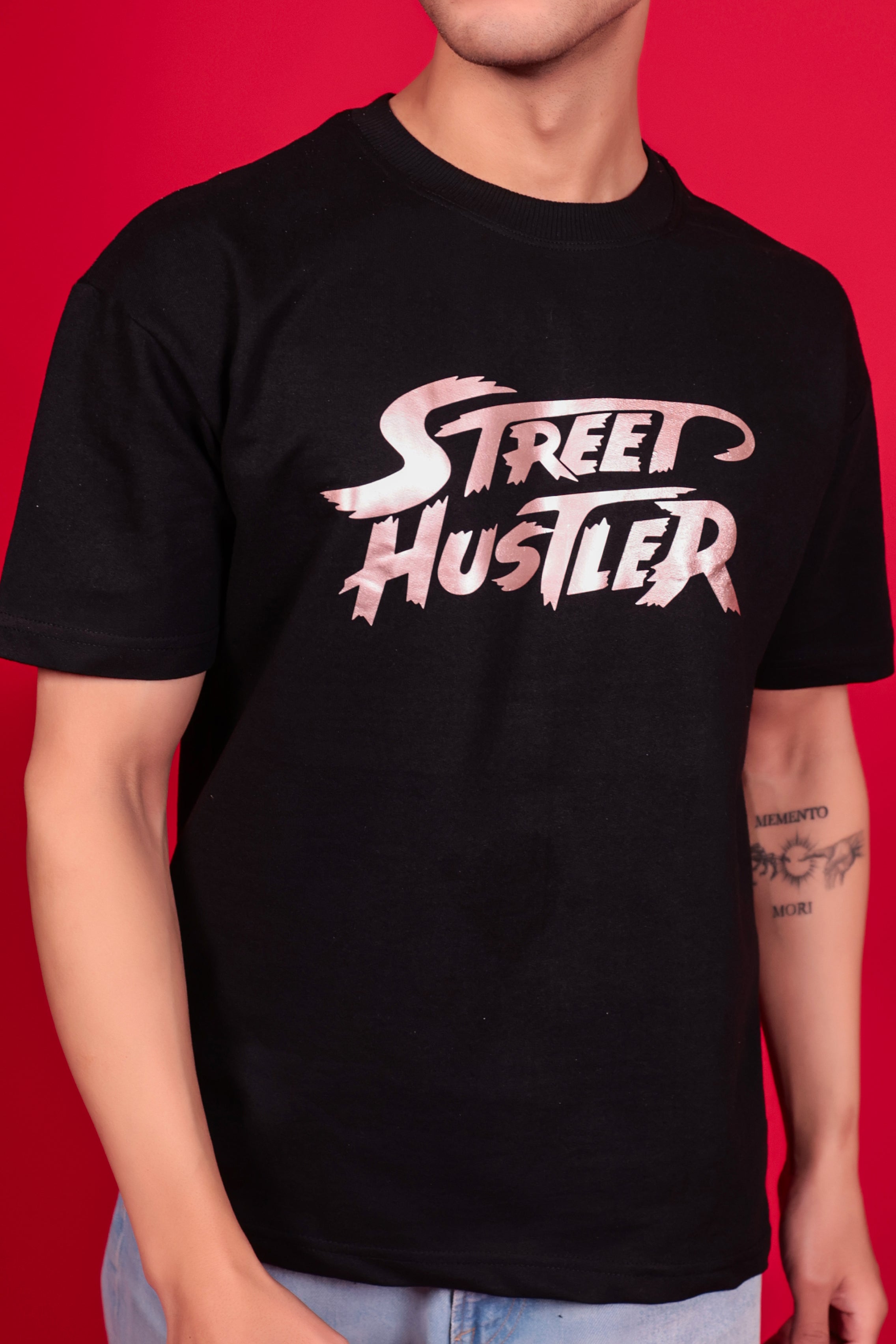 Street Hustler Graphic Tee – Black