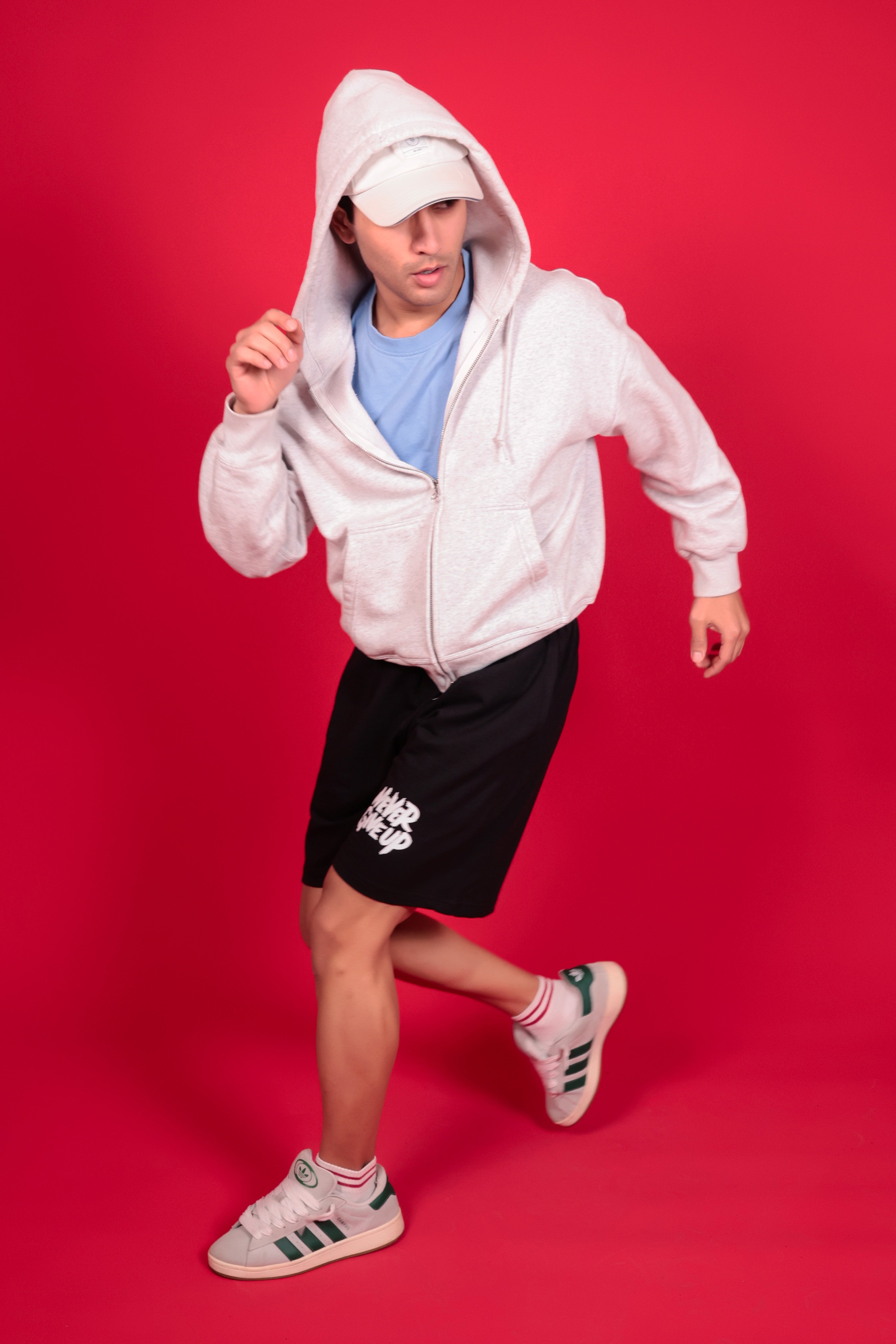 Never Give Up Street Shorts – Black