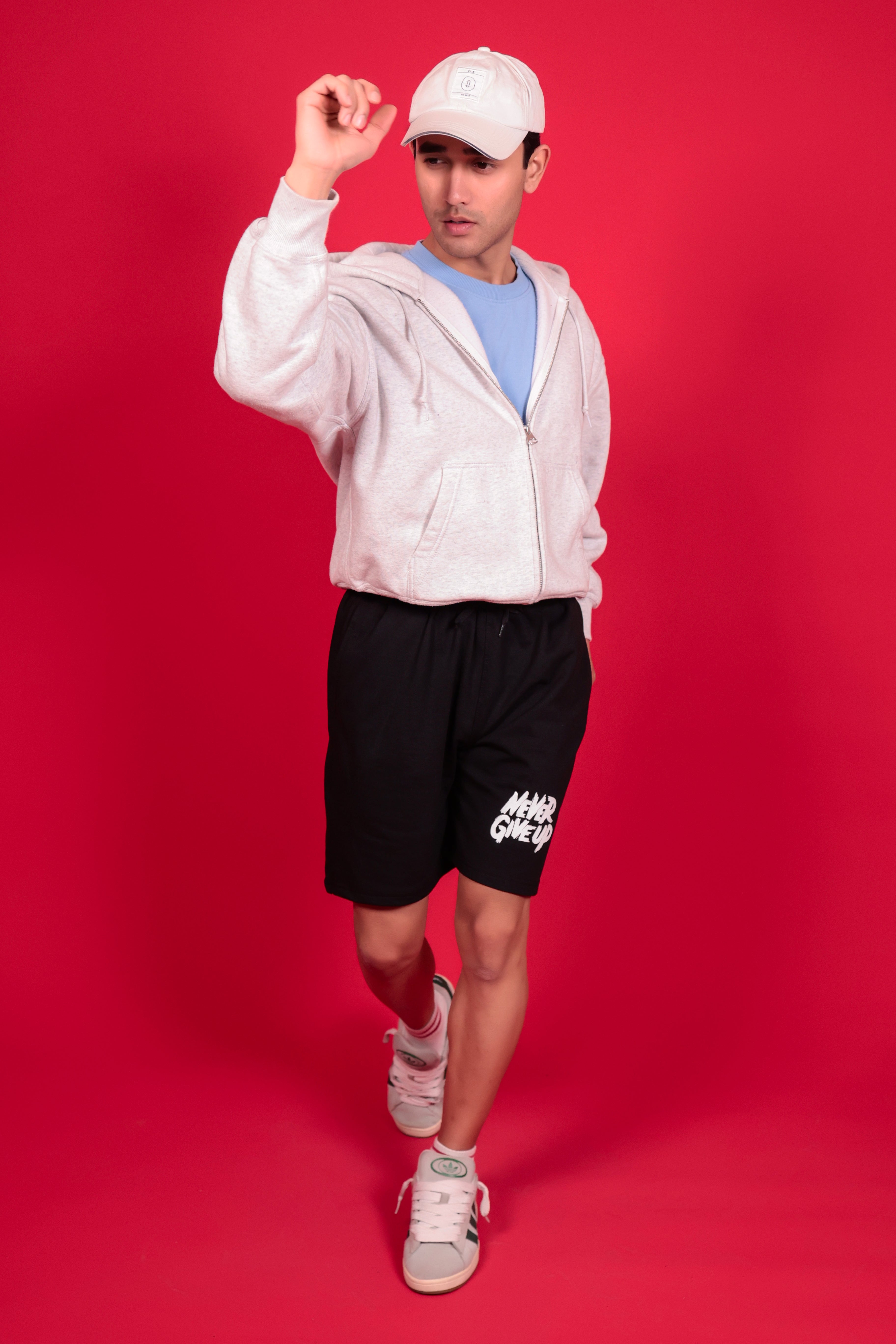 Never Give Up Street Shorts – Black