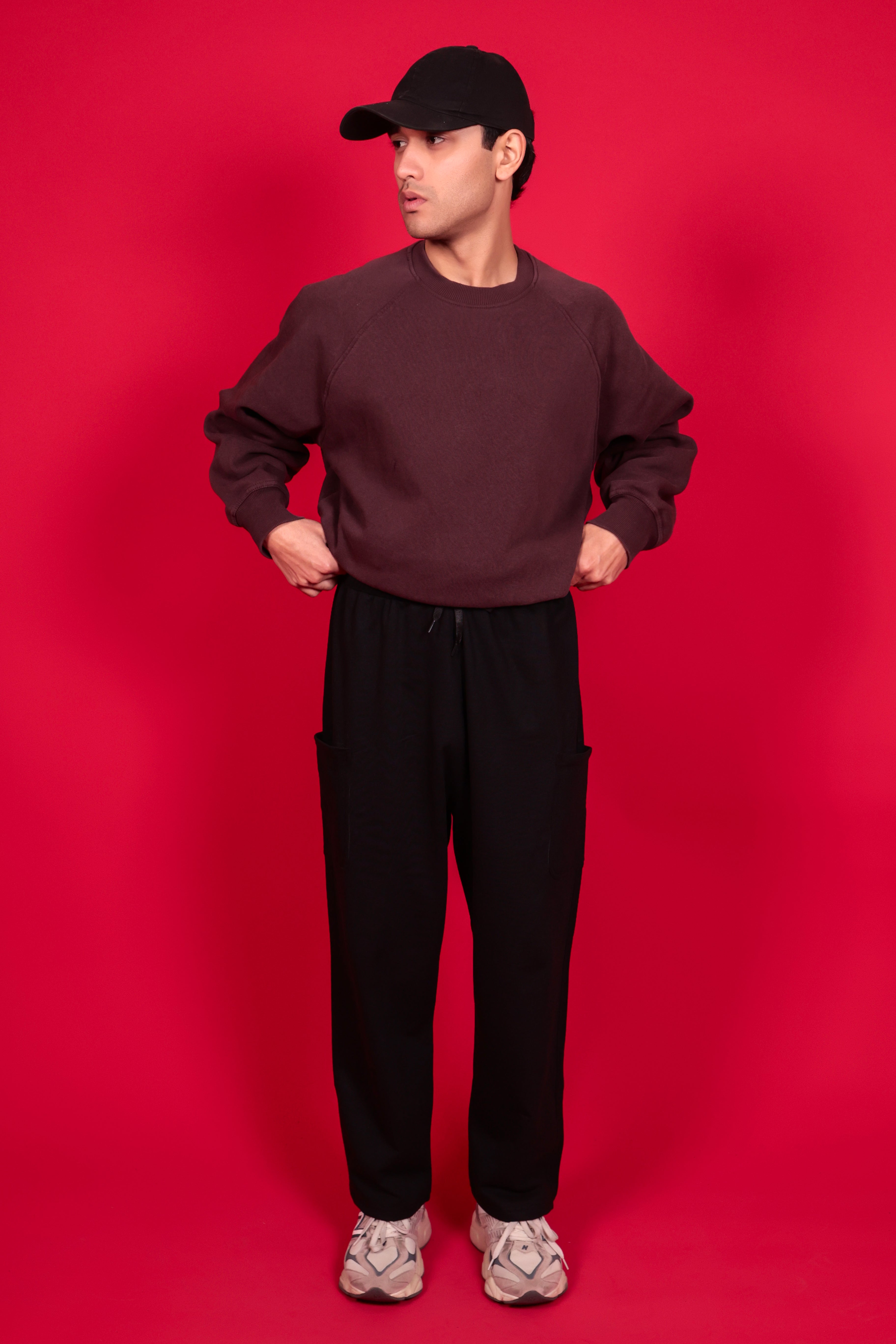 Men’s Black Joggers with Side Pocket