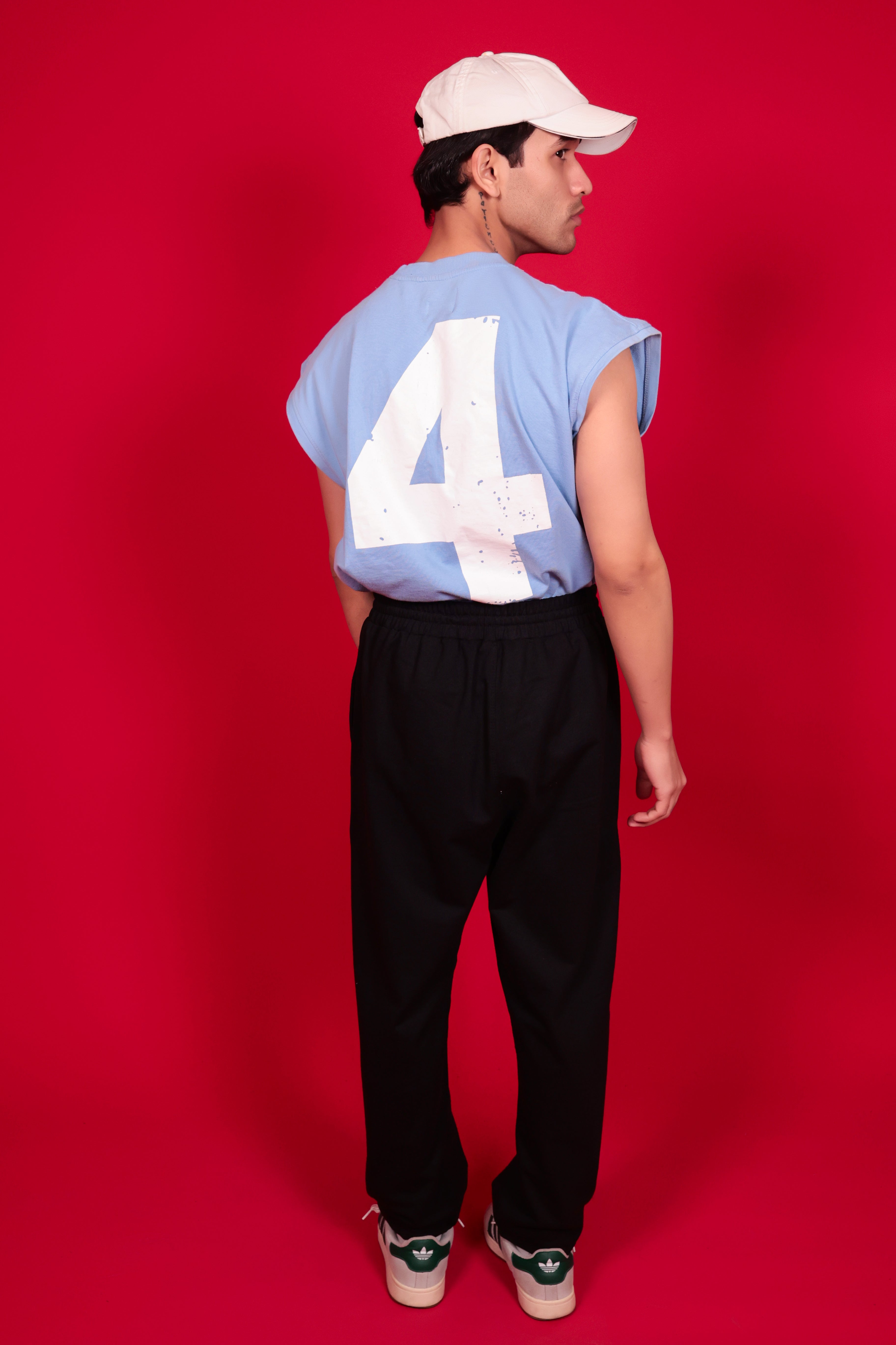 Men’s Black Flame Printed Joggers